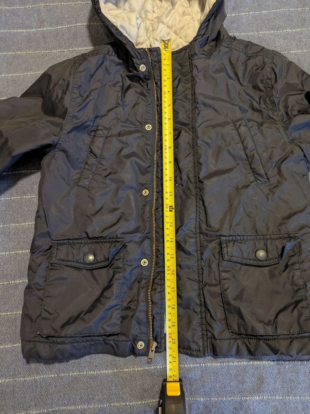 Gymboree Dark Navy Hooded Raincoat, 7y